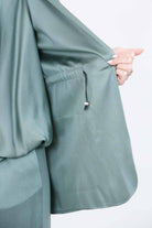 SEMICOUTURE Blazer Marta in misto seta Blazer Verde marea MARTA-Y6SM22 S29-1 