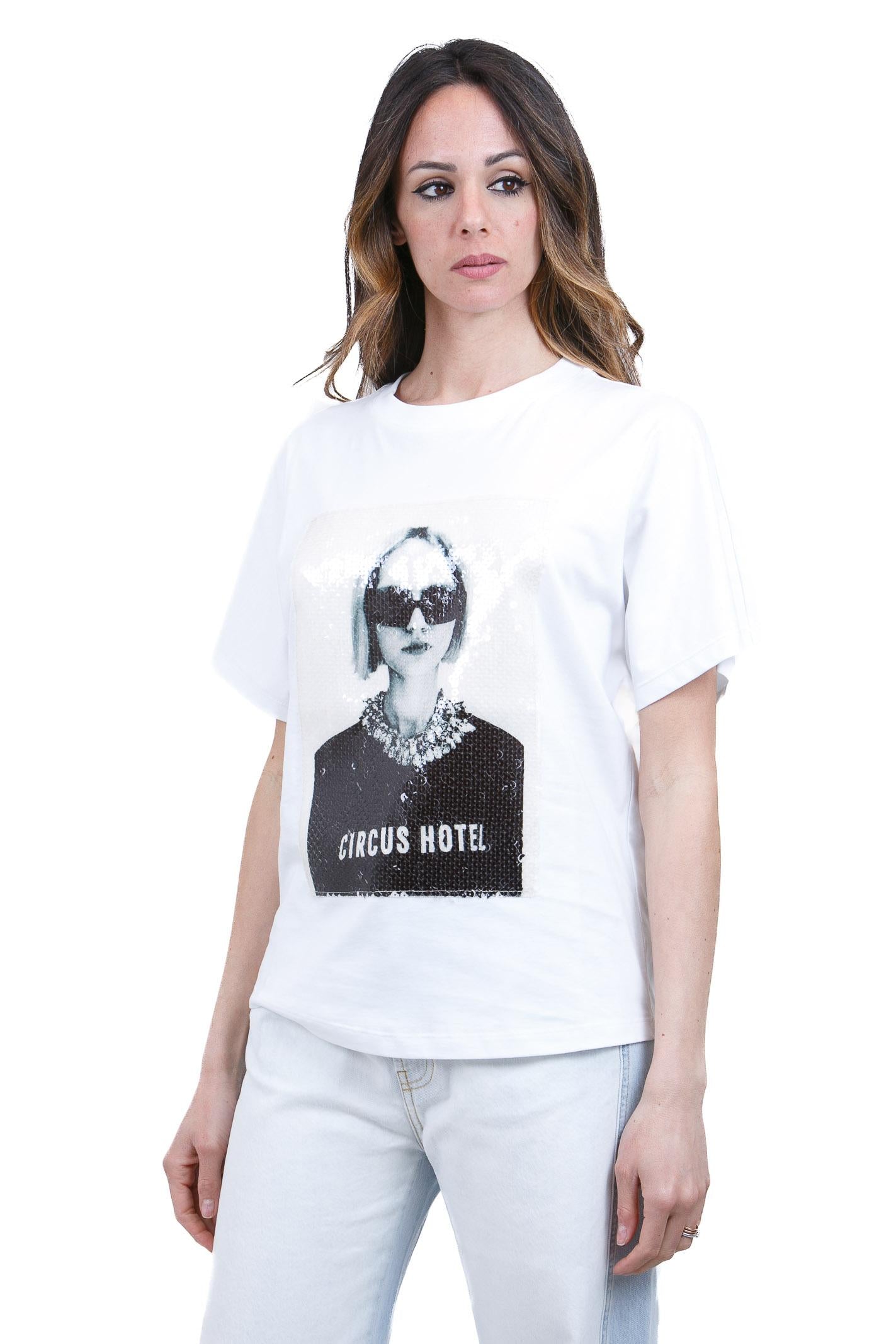 CIRCUS HOTEL  T- Shirt Bianco H6ST13 A01-0 
