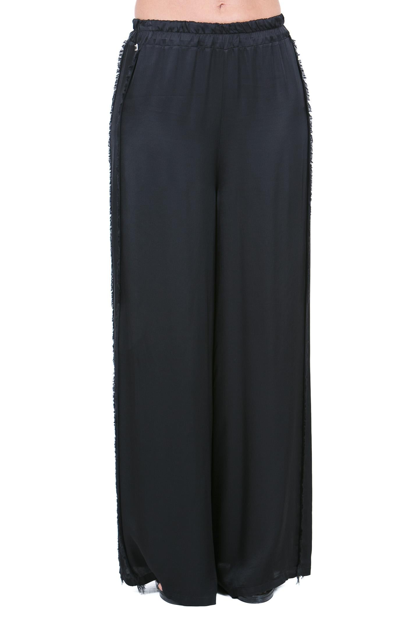 MANILA GRACE  Pantaloni Nero P175VU MA001 