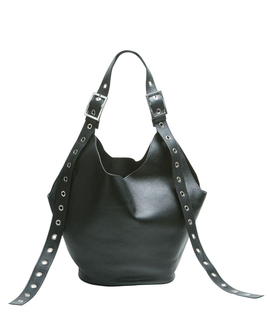 DONDUP Big hobo in pelle Borse Nero WB306PL0658DXXX-BIG 999 