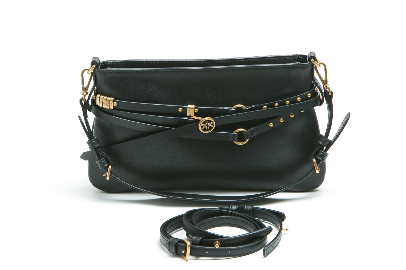 PINKO Borsa a spalla piccola Belt Bag Mini in pelle Borse Black/gold 106177-A0QO-BELTBAG Z99Q 