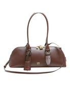 PINKO Borsa grande a spalla Escape Bag Horizontal in pelle Borse Burgudywine/gold 106169-A0QO-BOWLING R49Q 