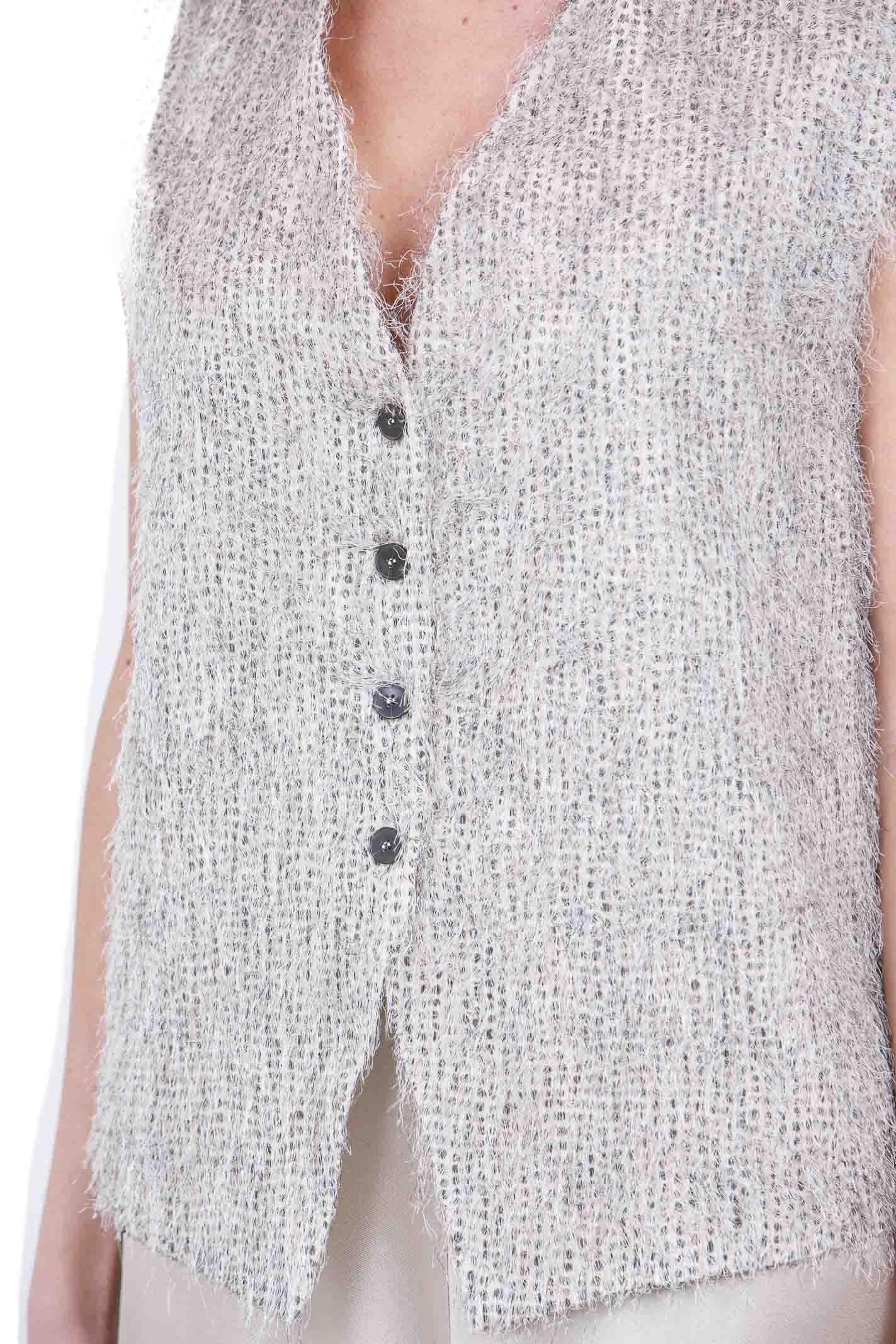 ALYSI Gilet con fringes Gilet Pois 116838-P6213 POIS 