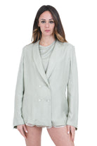 ALYSI Blazer in twill enzimato scivolato Blazer Pistacchio 116830-P6219 PIST 