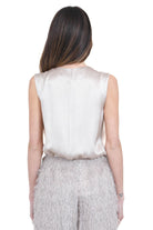 ALYSI Top incrociato in satin Top Petalo 116261-P6221 PTL 