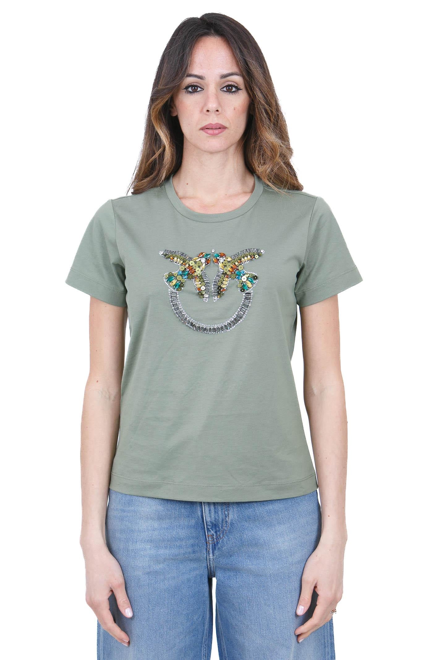 PINKO  T- Shirt Verde QUENTIN-100535-A33F U84 