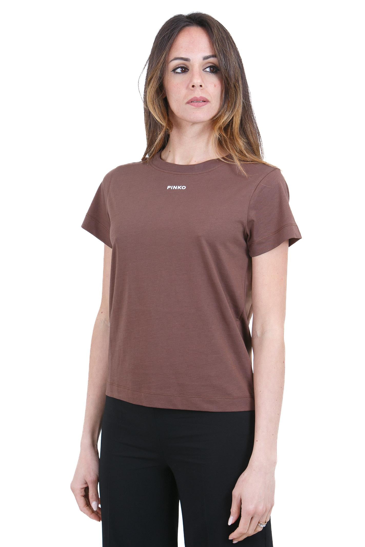 PINKO  T- Shirt Marrone terra BASICO-100373-A34F L78 