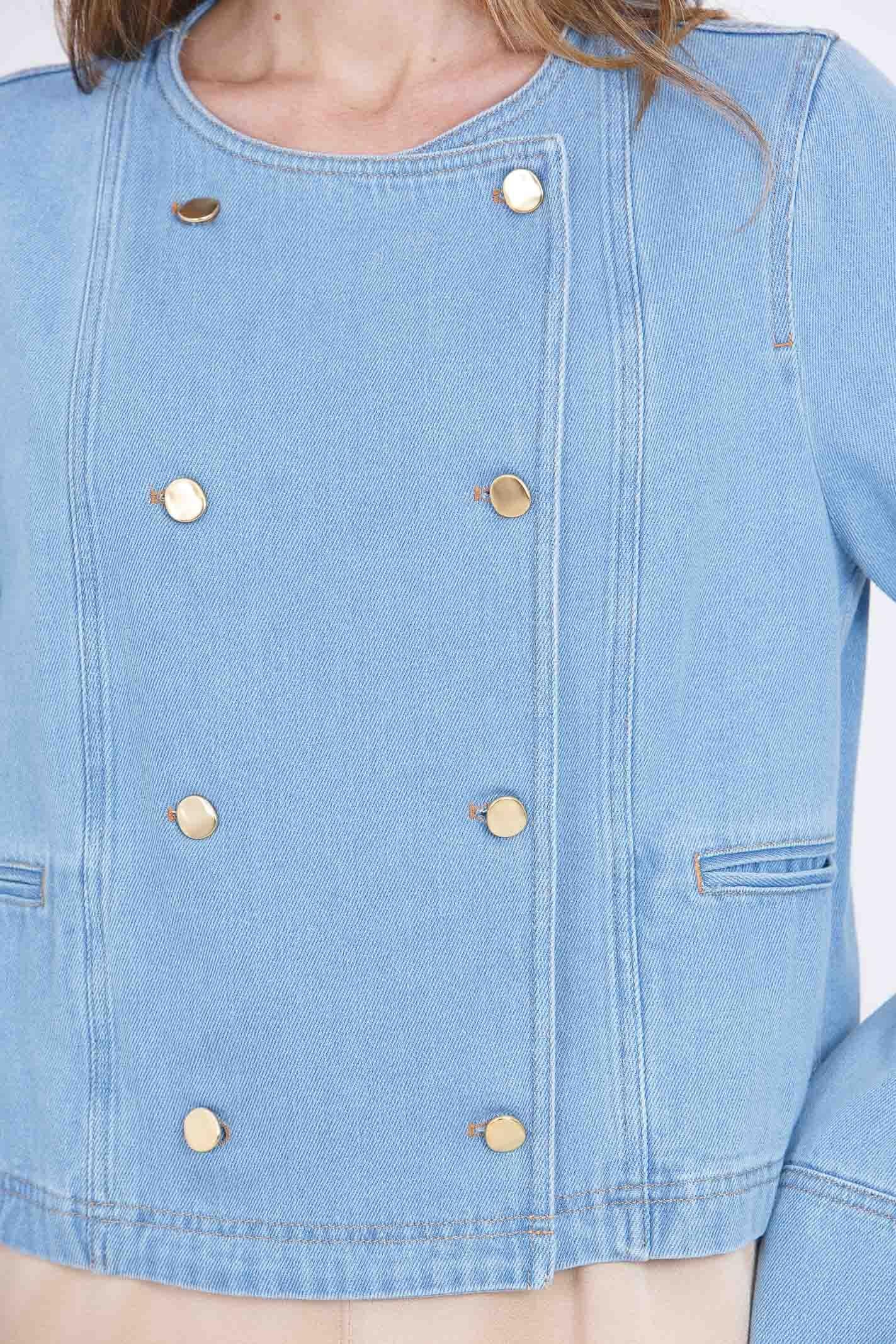 FORTE FORTE Giubbotto doppiopetto in denim Giacche Azure 14530BISMYJACKET 5004 