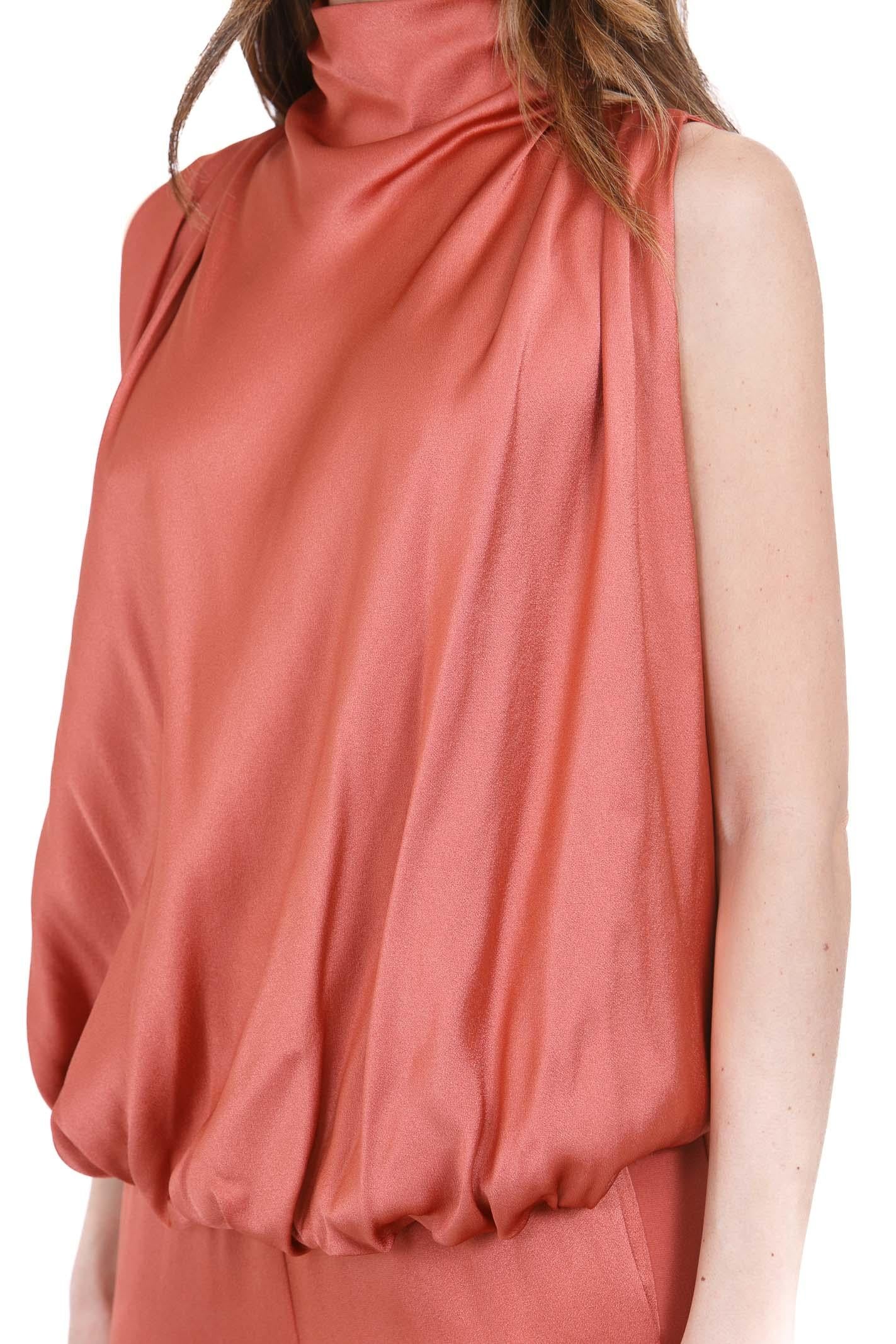 SEMICOUTURE Top Eugenia in satin Top Dattero EUGENIA-Y6SM04 U03-0 