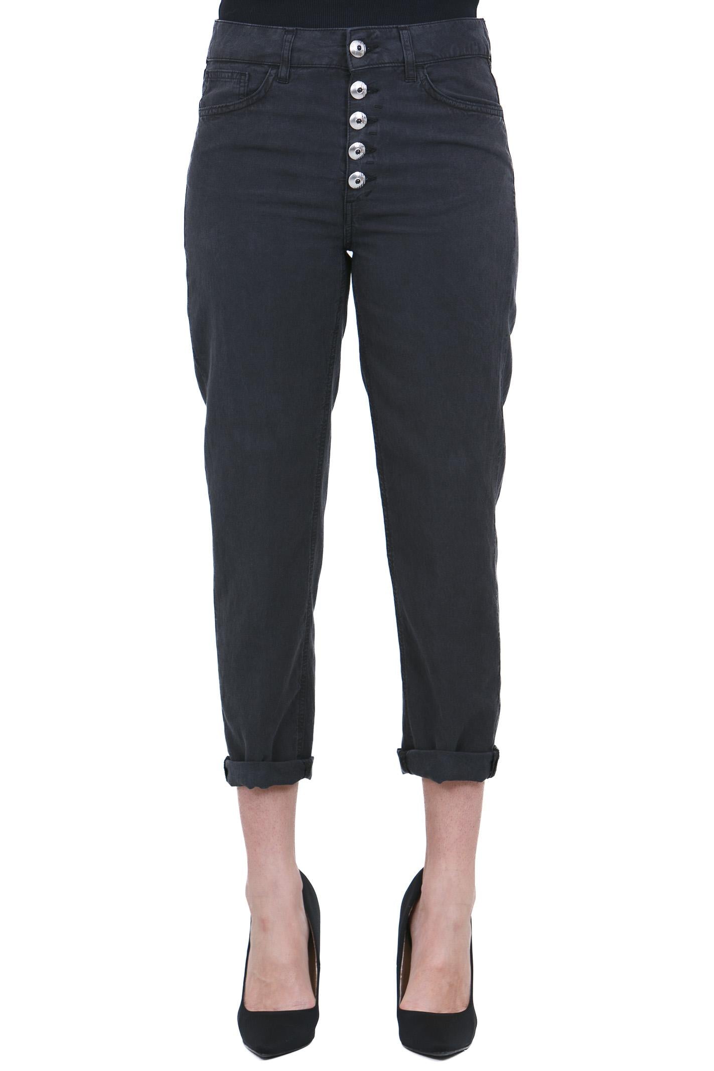 DONDUP  Pantaloni Nero DP268BCF0197DBM5-LOOSEKOONSG 999 