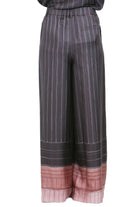 ALYSI Pantalone ampio pinstripes Pantaloni Choco 116133-P6063 CHOCO 