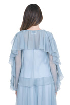 FORTE FORTE Camicia con volant in chiffon Camicie Ciottolo 14591MYSHIRT 3097 