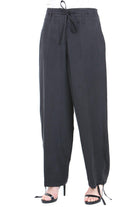 KAOS Pantaloni Fluidi con Coulisse in Vita e alla Caviglia Nero Pantaloni Nero SPJOR002 0001 