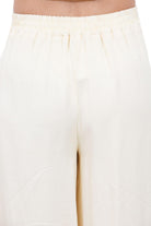MANILA GRACE  Pantaloni Avorio P085RU MA148 