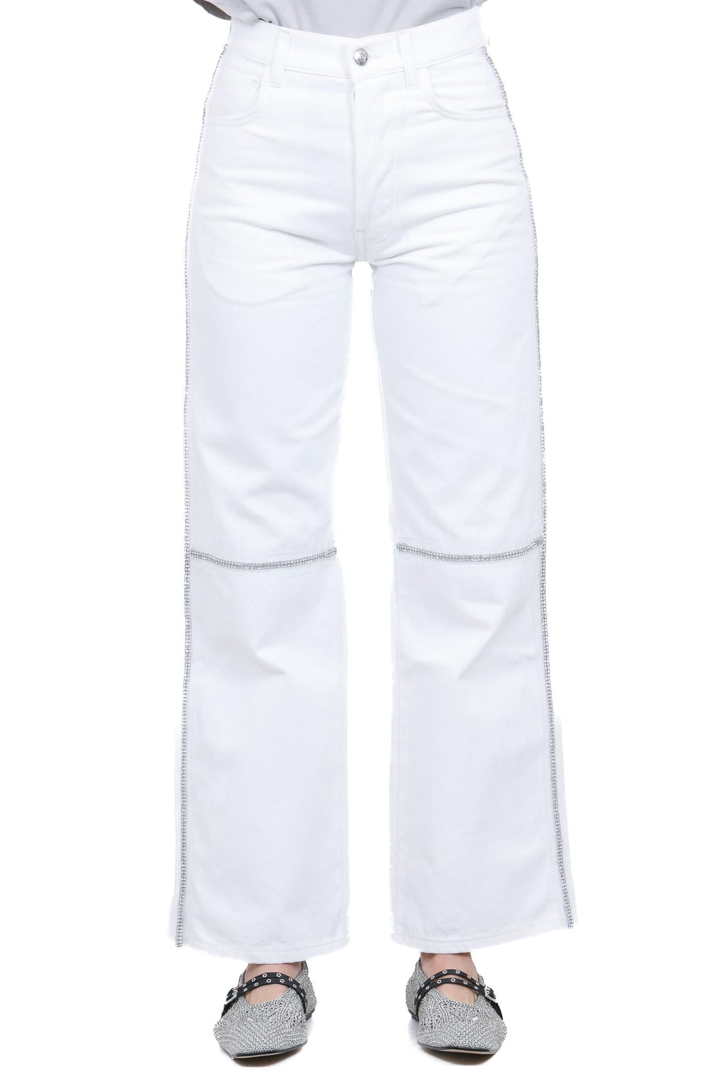 CIRCUS HOTEL  Jeans White strass H6SY45 DNM05 
