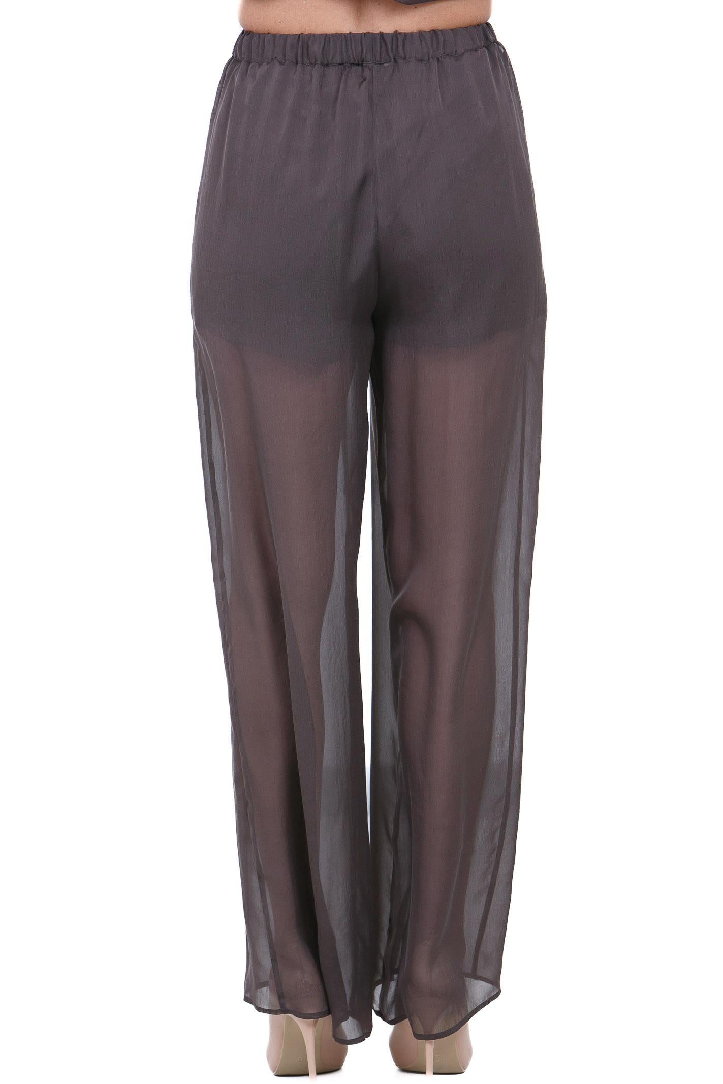ALYSI Pantalone in chiffon Pantaloni Choco 116164-P6214 CHOCO 