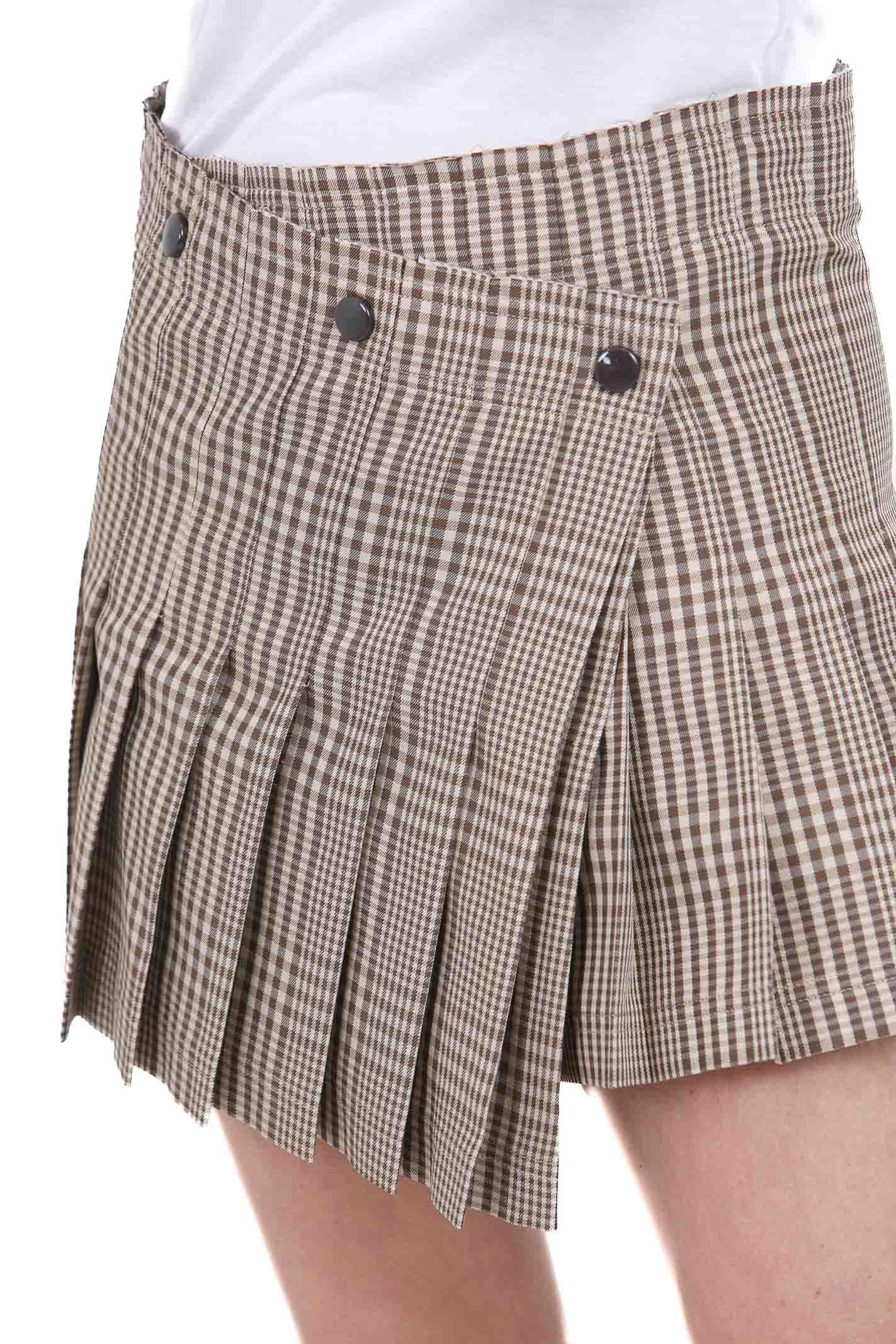 SEMICOUTURE Gonne Alicia Principe di Galles<BR/> Gonne Juta/cr ALICIA-Y6SI62 PDG07 