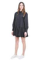 8PM Abito Chemisier Nero Corto con Gonna a Palloncino Abiti Nero ALEGRI-61A36 009 