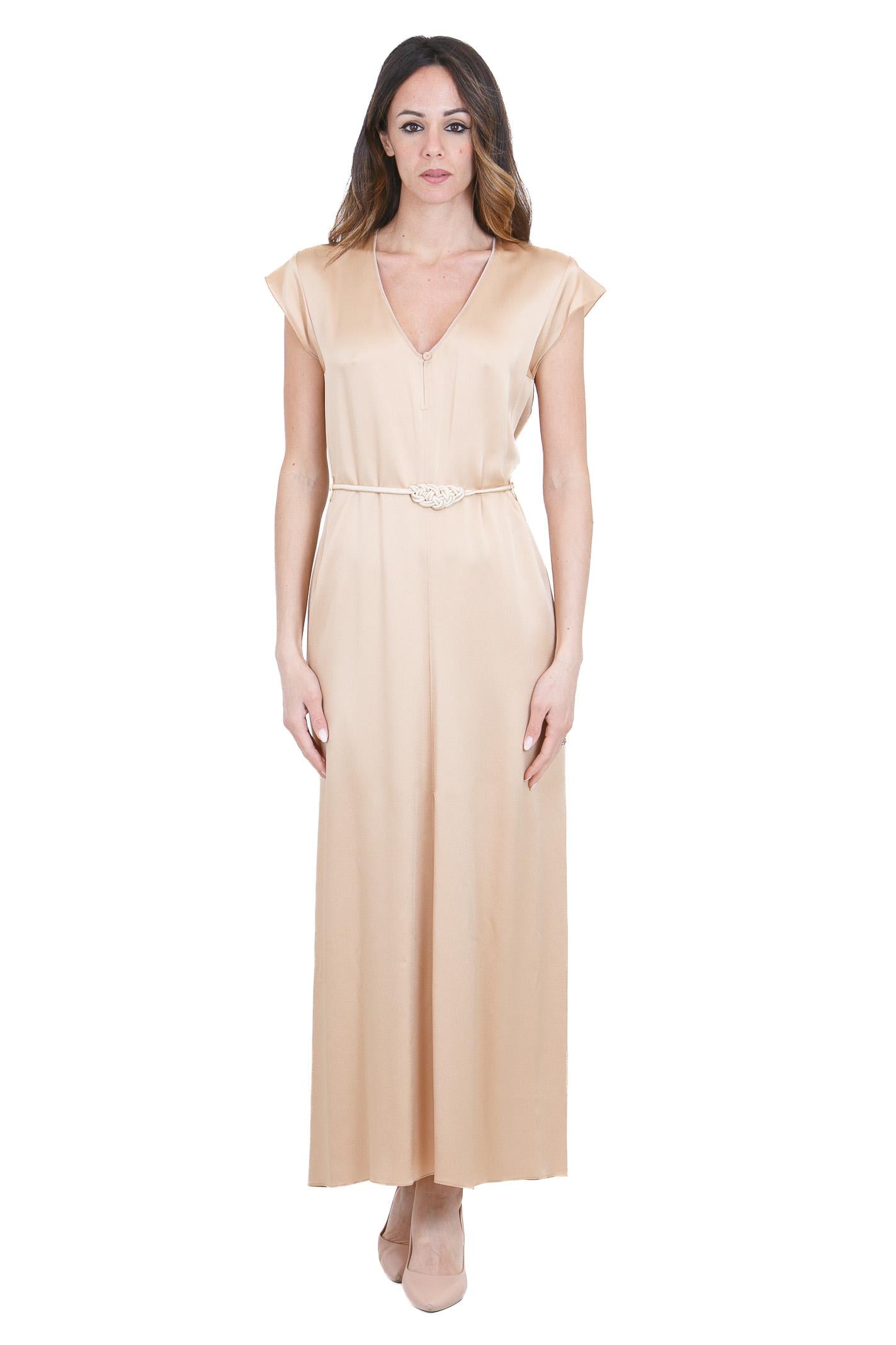 FORTE FORTE Abito lungo in satin Abiti Paglierino 14554MYDRESS 1012 