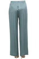SEMICOUTURE Pantalone Lucia misto seta Pantaloni Verde marea LUCIA-Y6SM39 S29-1 