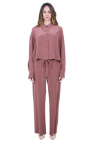 ALYSI Pantalone palazzo con coulisse Pantaloni Blush 116192-P6209 BLUSH 