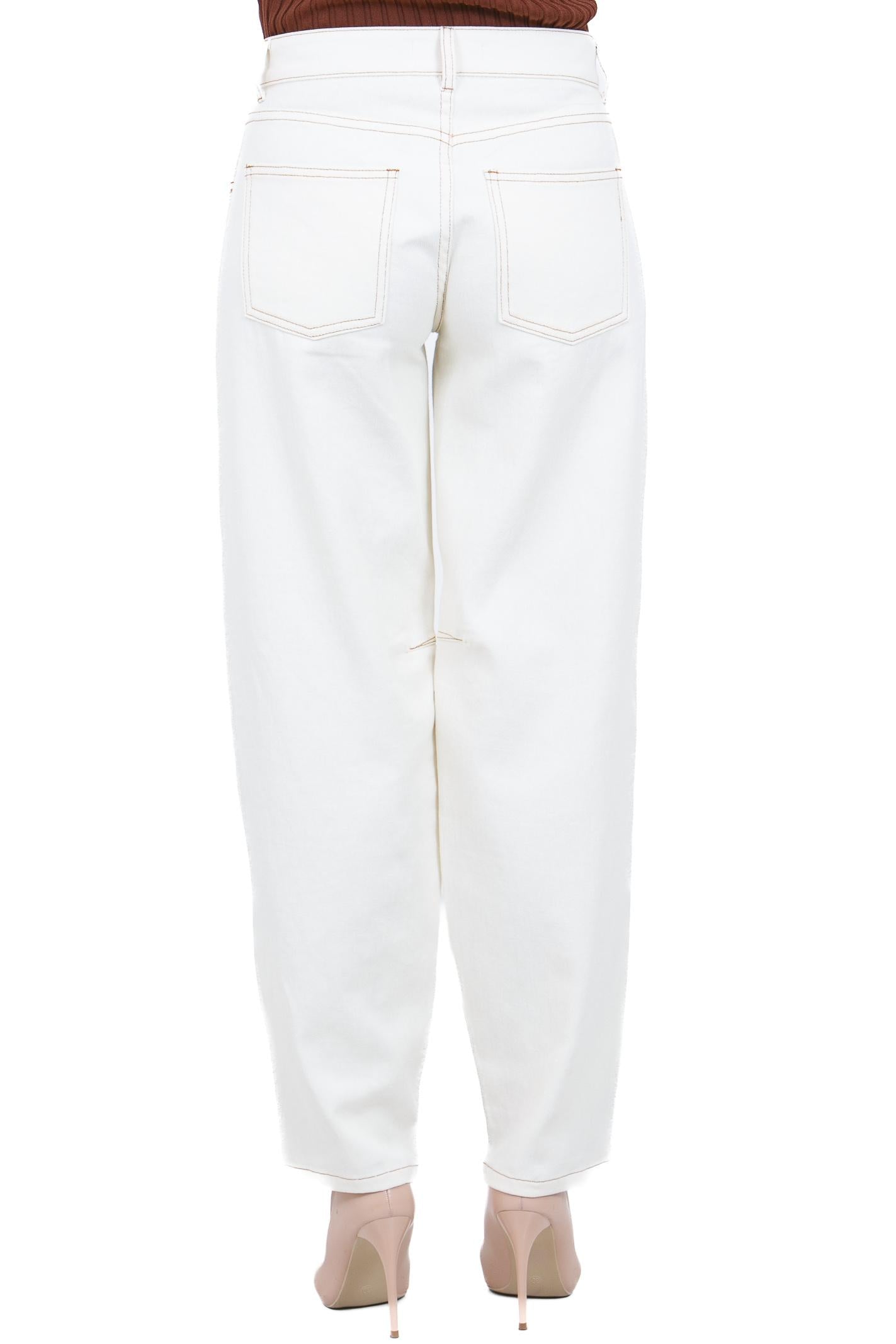 MANILA GRACE  Pantaloni Avorio J316CR MA148 