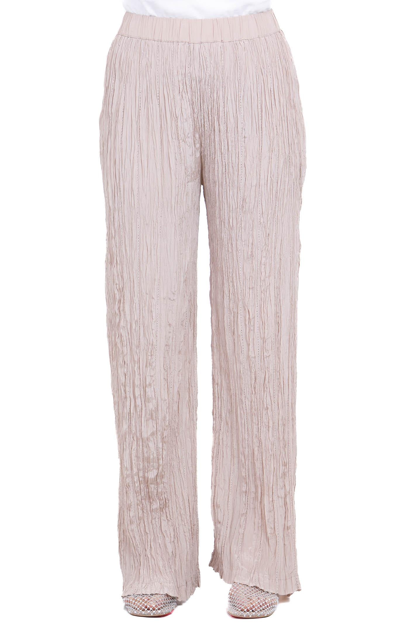 ALYSI Pantalone fluido wrinkle Pantaloni Cipria 216115-P6047 CP 