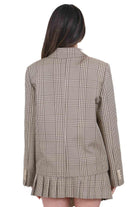 SEMICOUTURE Blazer Christina Principe di Galles con cintura Blazer Juta/cr CHRISTINA-Y6SI54 PDG07 
