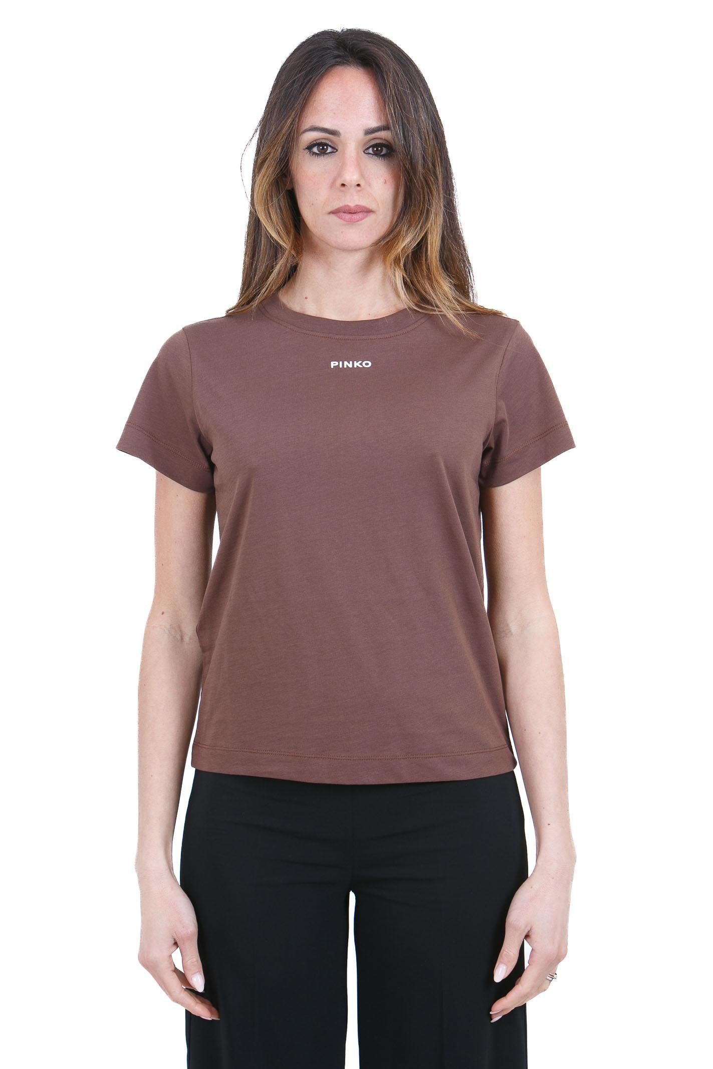 PINKO  T- Shirt Marrone terra BASICO-100373-A34F L78 