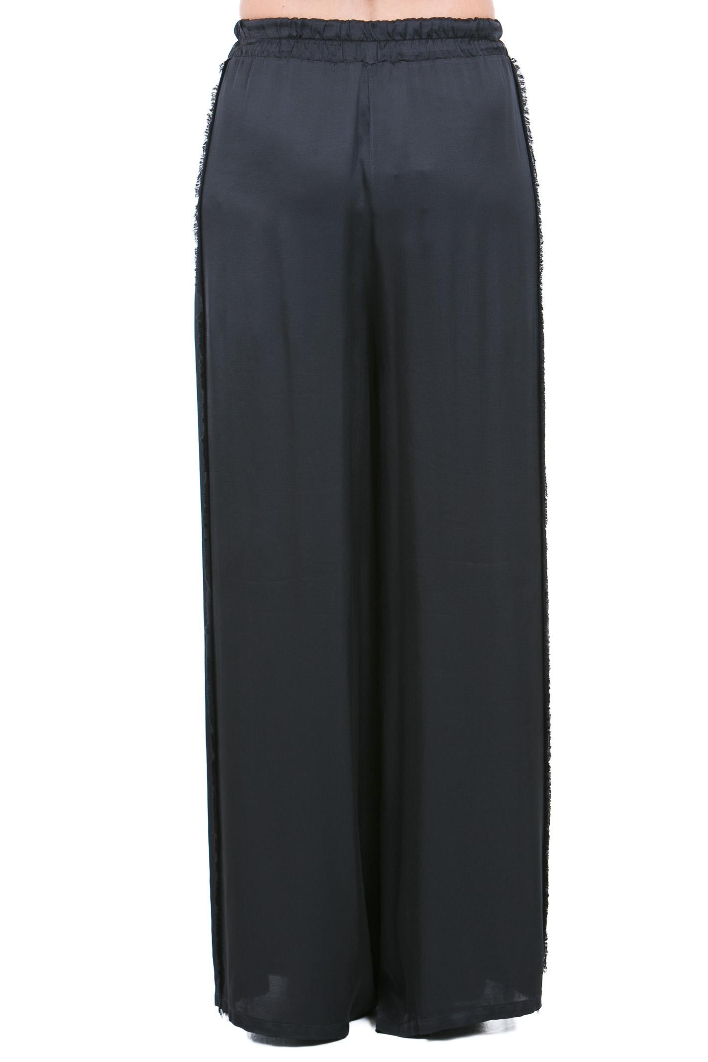 MANILA GRACE  Pantaloni Nero P175VU MA001 