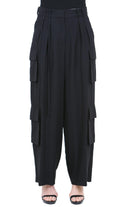 MANILA GRACE  Pantaloni Nero P204VU MA001 