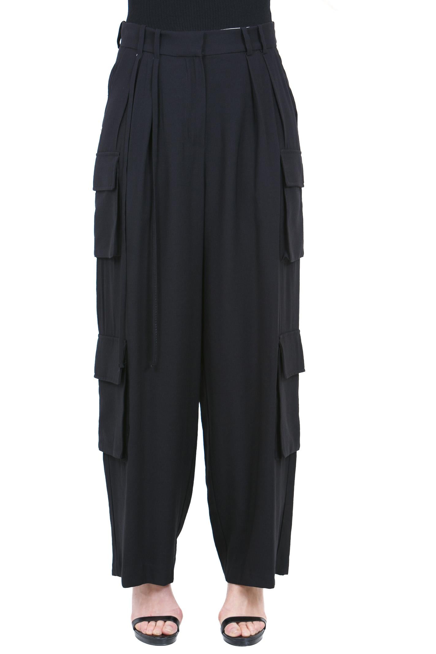 MANILA GRACE  Pantaloni Nero P204VU MA001 