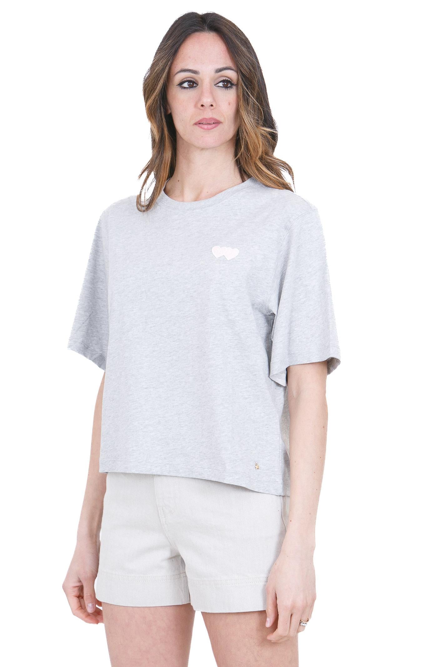 DES PETIT HAUTS  T- Shirt Gris chine JERRYPATCH-1E260244 08001 