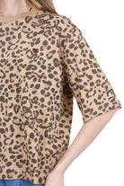 SEMICOUTURE Neva t-shirt stampa leopardo T- Shirt Leopardo NEVA-Y6SJ06 MAC27 