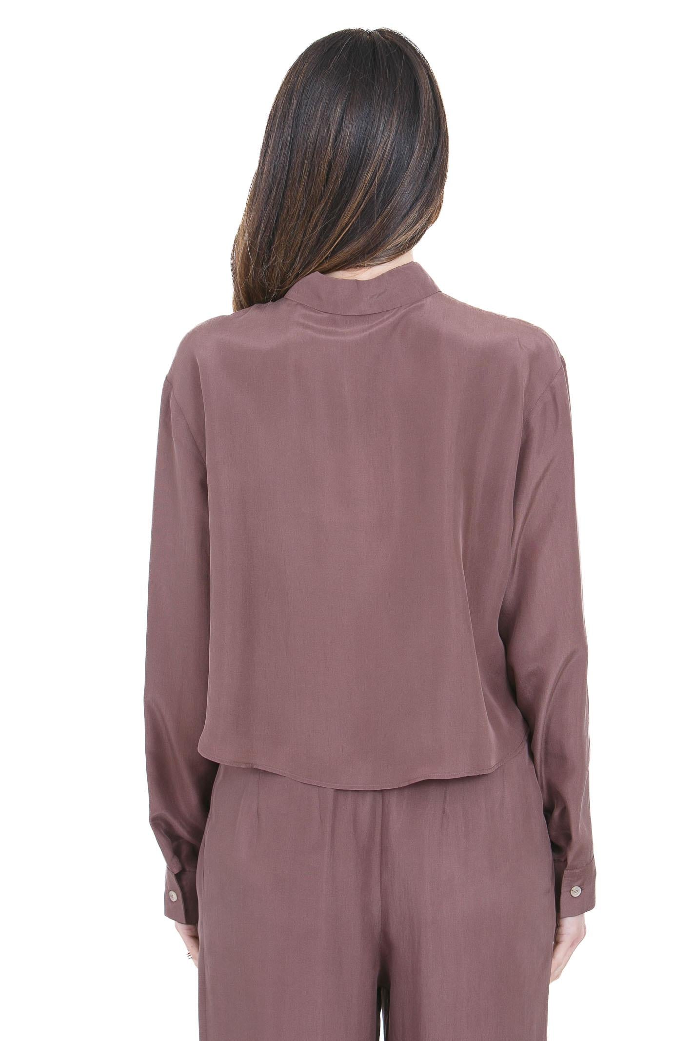 ALYSI Camicia in seta con colletto classico Camicie Mosto 116219-P6003 MOSTO 