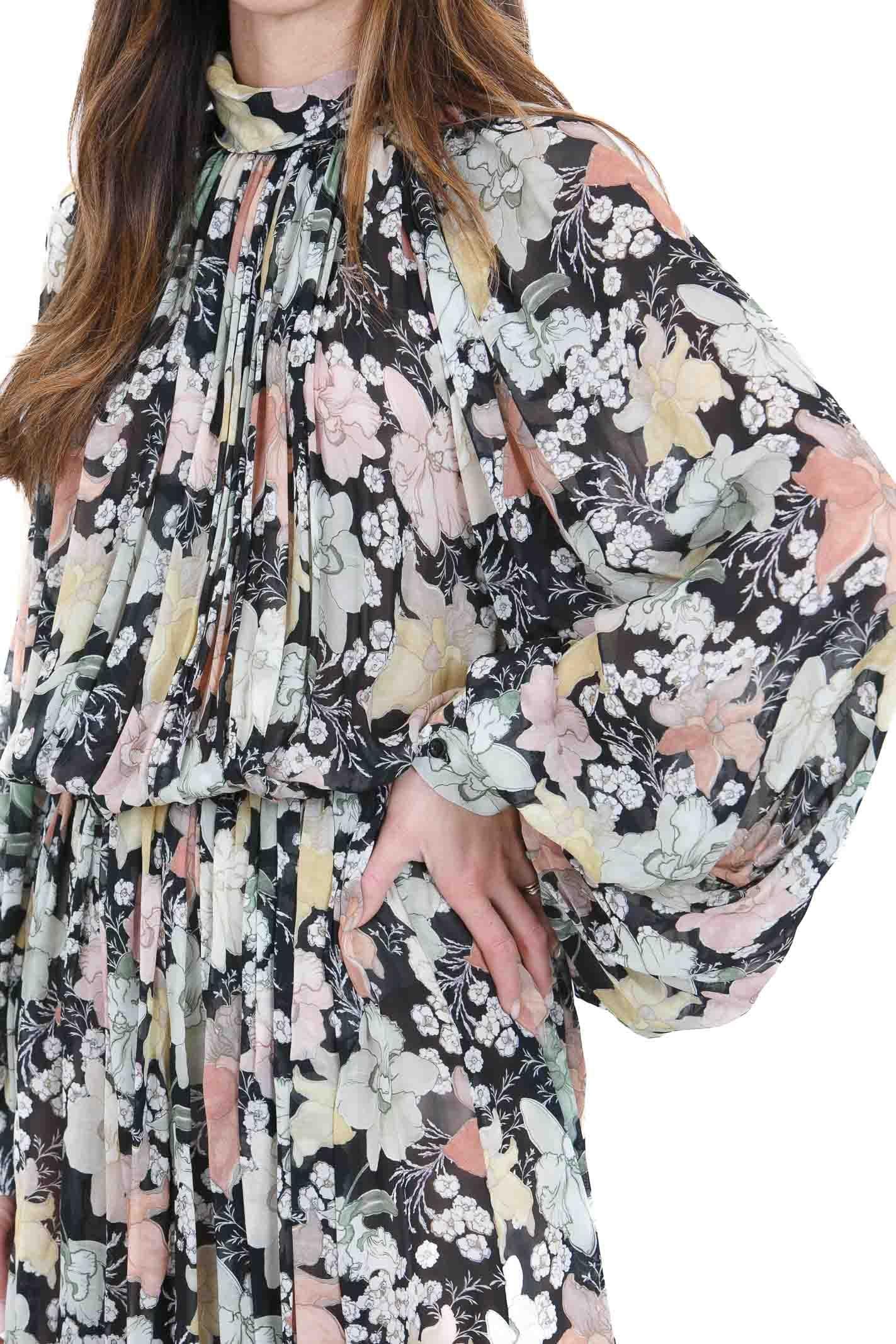 SEMICOUTURE Naiara abito stampa fiore<BR/> Abiti Nero mix NAIARA-Y6SS20 FLW59 