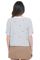 DES PETIT HAUTS  T- Shirt Marine/mousse JOSEF-1E260241 RA280 