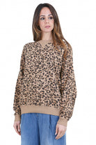 SEMICOUTURE Felpa Deiene stampa leopardo Felpe Leopardo DEIENE-Y6SP07 MAC27 