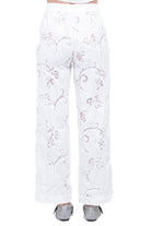 SEMICOUTURE Pantalone ricamato Katlyn Pantaloni Bianco ottico KATLYN-S6SL12 A03-0 