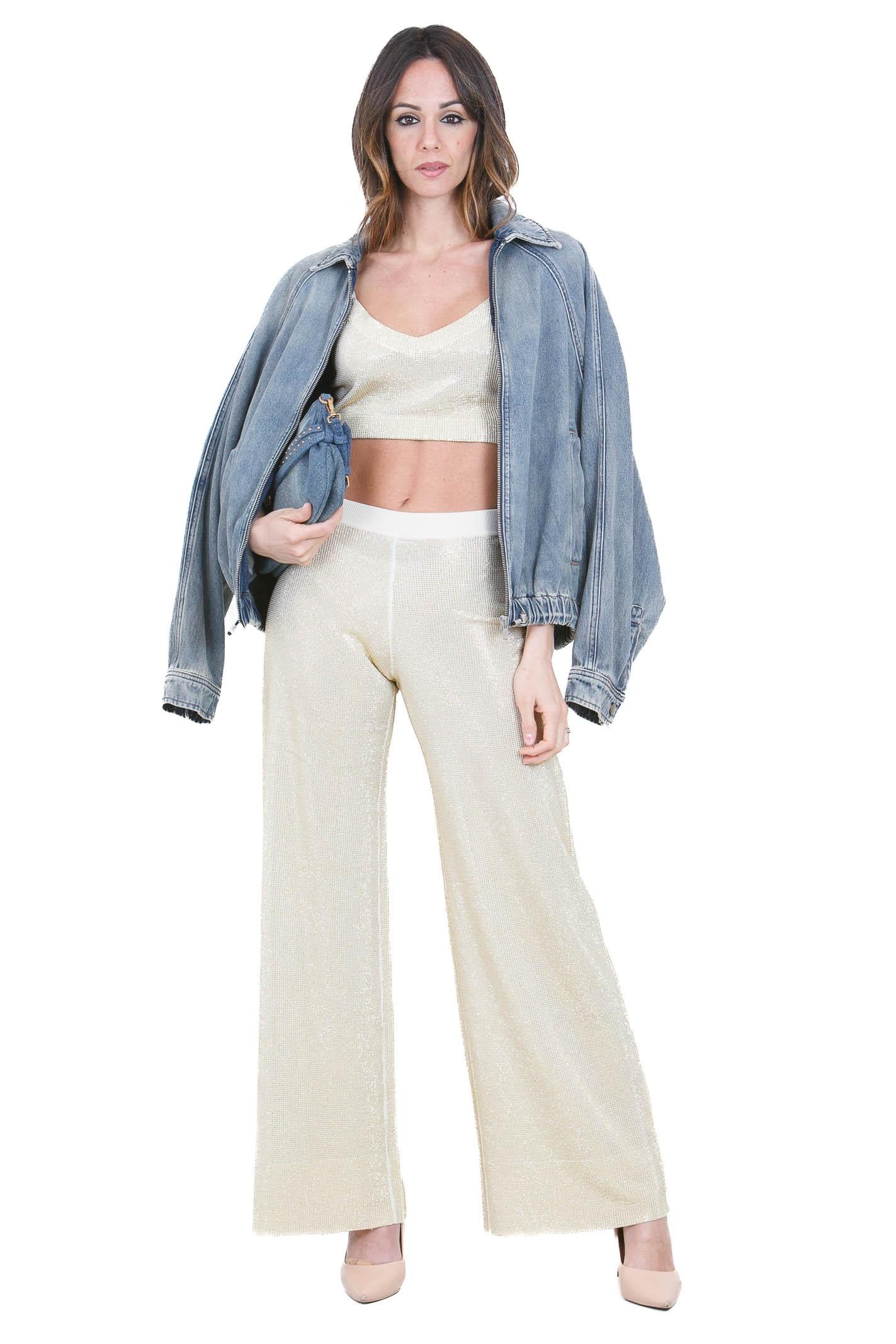 CIRCUS HOTEL  Pantaloni Crema al limone H6SP12 A47-0 