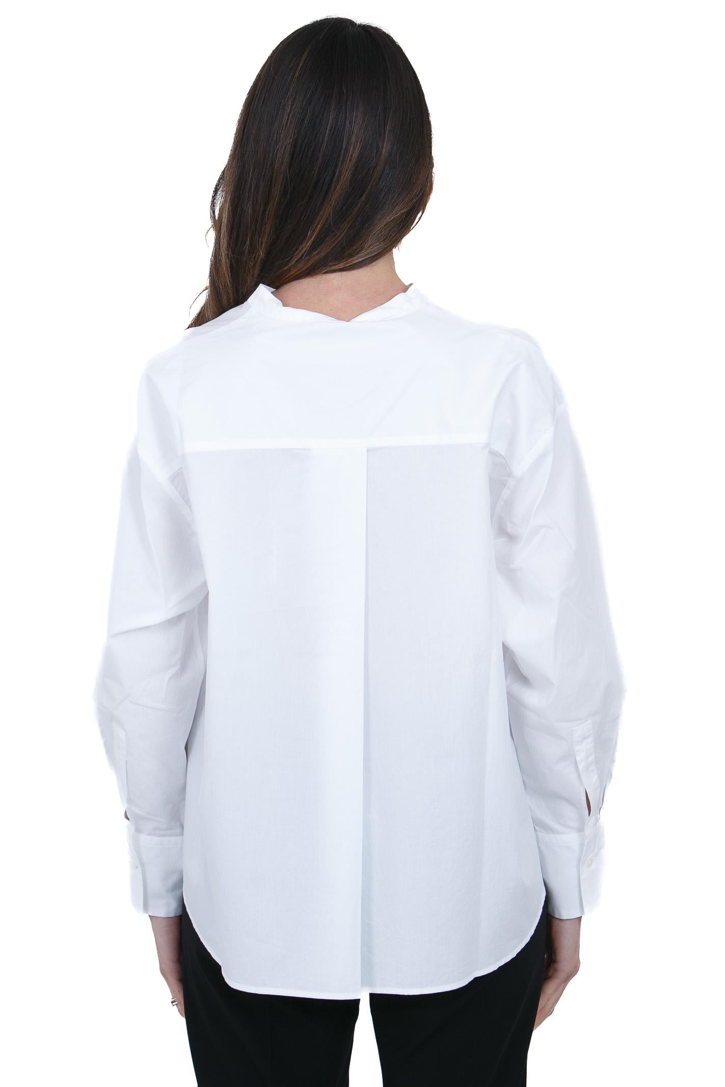 POMANDERE Camicia con abbottonatura girocollo Camicie Bianco ottico 261-9494-11633 100 