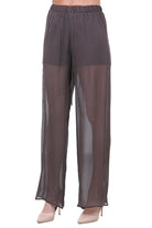 ALYSI Pantalone in chiffon Pantaloni Choco 116164-P6214 CHOCO 