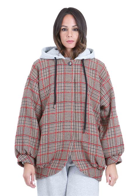 Giacca check corta con cappuccio 8PM | Cappotti | ISOLDE-52K115021