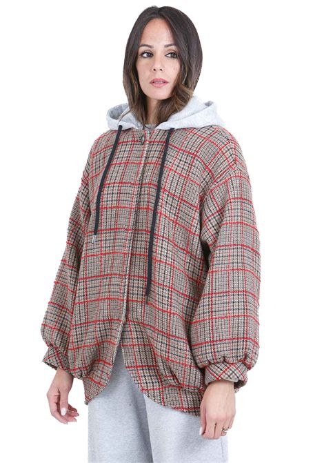 Giacca check corta con cappuccio 8PM | Cappotti | ISOLDE-52K115021