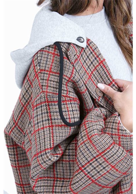 Giacca check corta con cappuccio 8PM | Cappotti | ISOLDE-52K115021