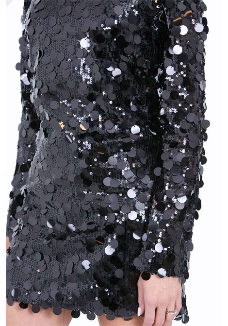 Abito corto scollo tondo sulla schiena ACTUALEE | Abiti | AB4053BLK