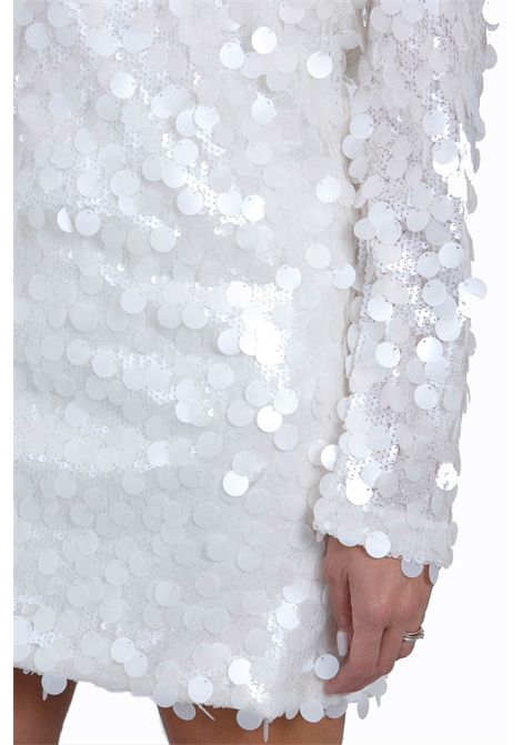 Abito corto scollo tondo sulla schiena ACTUALEE | Abiti | AB4053WH