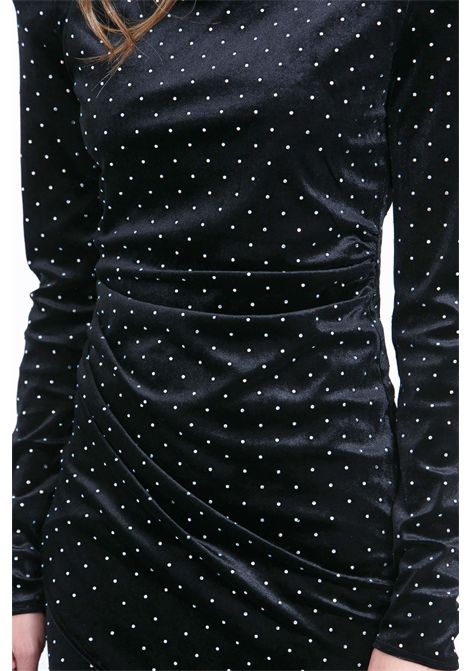 Abito in velluto con micro strass ACTUALEE | Abiti | AB4054BLK