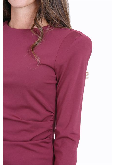 Abito corto spalle dritte ACTUALEE | Abiti | AB4068BORDEAUX
