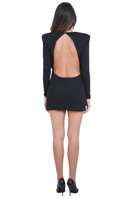Abito scollo schiena ACTUALEE | Abiti | AB4069BLK